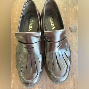 Prada Loafers. Size 10. Brown. Like New